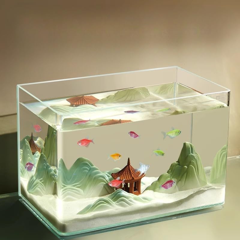 Amazon | ガラス容器 四角い水槽 金魚鉢 メダカ 鉢 メダカ 水槽